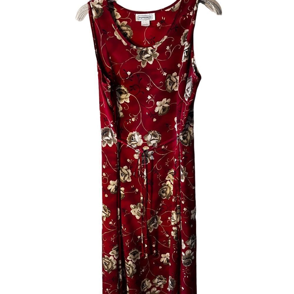 Impressions of California Dress Red Sz Med Maxi dress